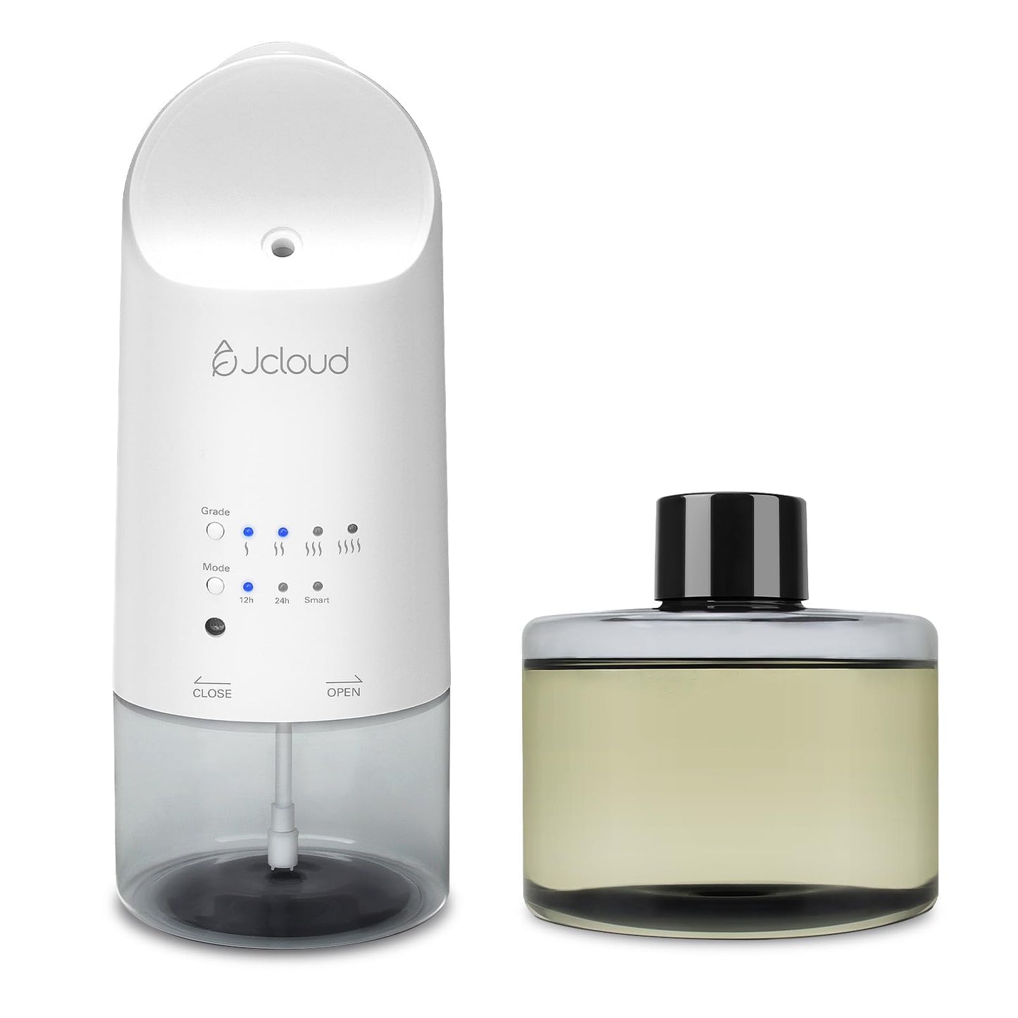 JCLOUD Plug in Diffuser for Essential Oils, Waterless Scent Diffuser Cover Up to 500 Sq. Ft. for Home, Office, Spa – Portable Smart Wall Diffuser 160ML, White